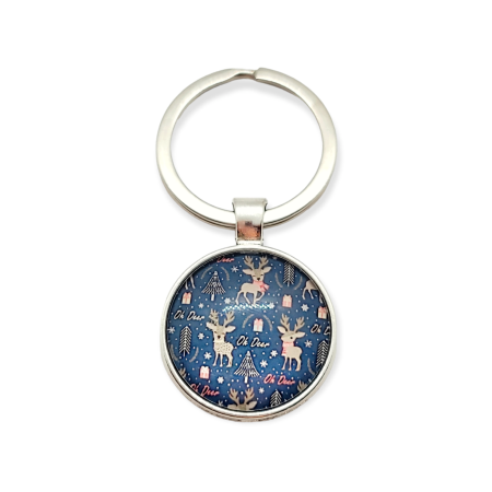 KEYCHAIN SILVER WITH RUDOLPH